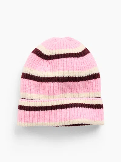 Gap Factory Cashsoft Recycled Ribbed Beanie In Pink Stripe