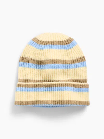 Gap Factory Cashsoft Recycled Ribbed Beanie In Yellow Stripe