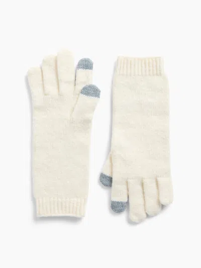 Gap Factory Cashsoft Recycled Ribbed Gloves In Birch White