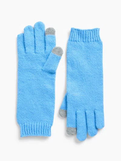 Gap Factory Cashsoft Recycled Ribbed Gloves In Blue Rain