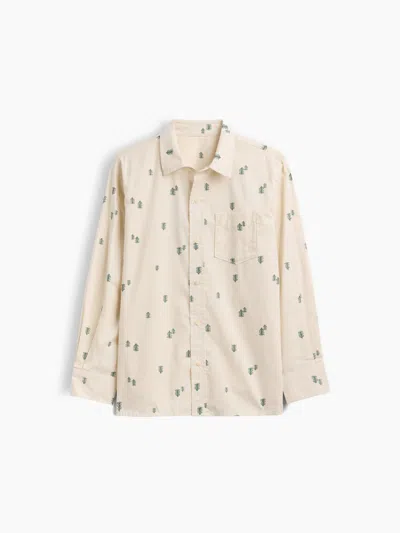 Gap Factory Kids Poplin Shirt In Pine Tree Print