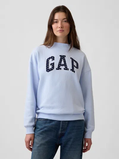 Gap Factory Oversized Gap Logo Mockneck Tunic Sweatshirt In Blue