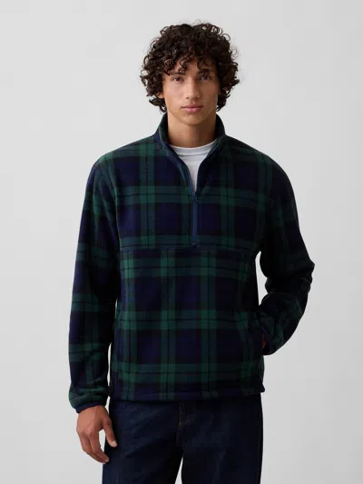 Gap Factory Relaxed Microfleece Half-zip Sweatshirt In Blue