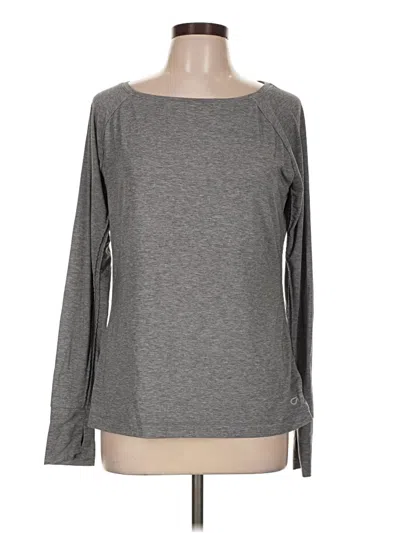 Pre-owned Gap Fit Long Sleeve T-shirt In Gray