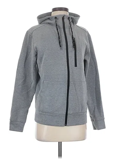 Pre-owned Gap Fit Zip Up Hoodie In Gray
