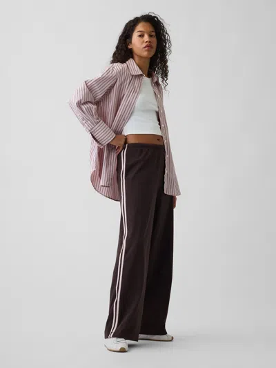 Gap Heavyweight Relaxed Track Sweatpants In Terra Brown
