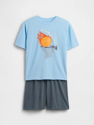 Gap Kids Recycled Pj Short Set In Blue