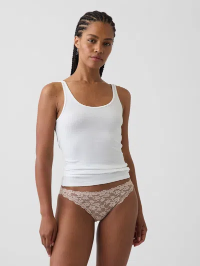 Gap Lace Cheeky Bikini In Acapulco Sand Beige