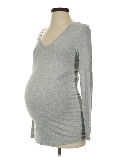 Pre-owned Gap - Maternity Long Sleeve T-shirt In Gray