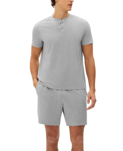Gap Men's 2-pc. Heathered Henley Shirt & Shorts Pajama Set In Assorted