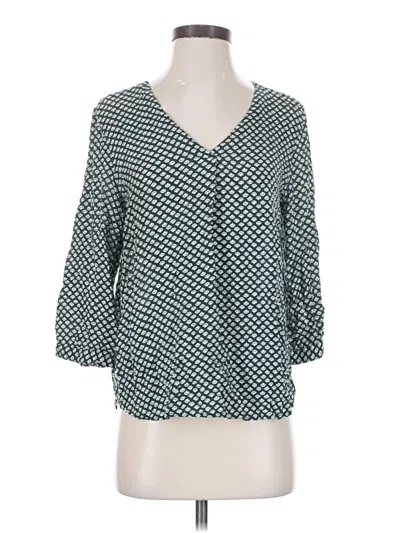 Pre-owned Gap Outlet 3/4 Sleeve Blouse In Green