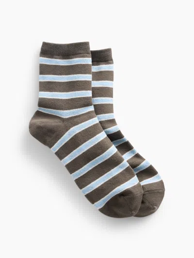 Gap Stripe Half Crew Socks In Blue Stripe