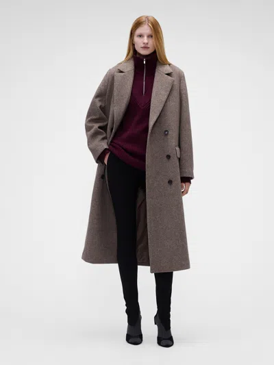 Gap × Victoria Beckham Mid Rise Split-hem Ponte Pants In Black