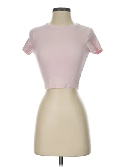 Pre-owned Garage Short Sleeve Turtleneck In Pink