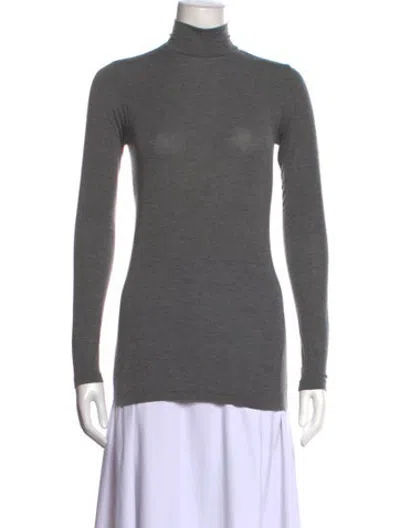 Pre-owned Gareth Pugh Turtleneck Long Sleeve Top In Grey