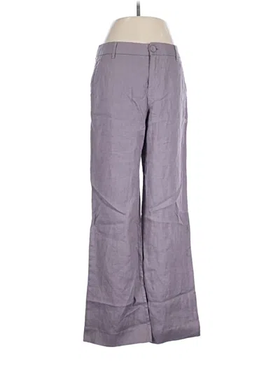 Pre-owned Garnet Hill Linen Pants In Gray