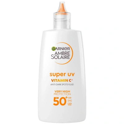 Garnier Ambre Solaire Super Uv Vitamin C Facial Fluid For Daily Use Spf 50+ 40ml In White