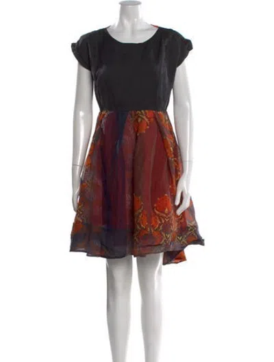 Pre-owned Gary Graham Silk Knee-length Dress In Multicolor