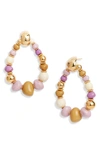 Gas Bijoux Biba Bead Earrings In Pink Mix