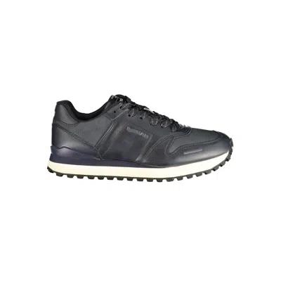 Gas Blue Polyurethane Men's Sneaker In Animal Print