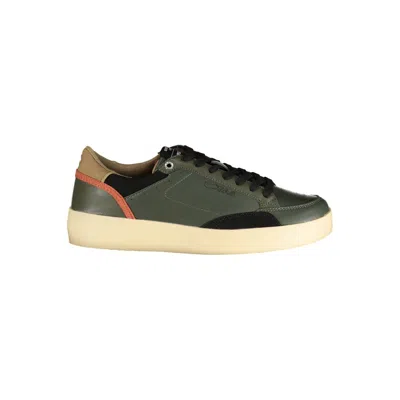 Gas Green Polyurethane Men's Sneaker In Animal Print
