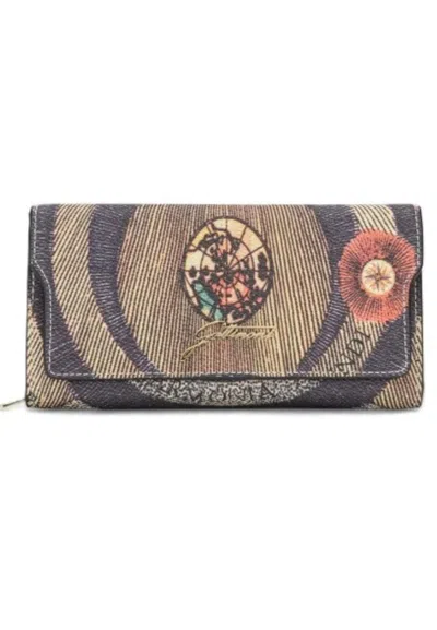 Gattinoni Planetarium L Flap Wallet Pvc In Nero