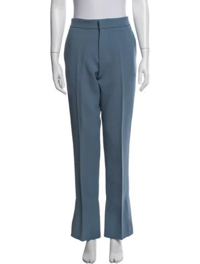 Pre-owned Gauchère Virgin Wool Straight Leg Pants In Blue