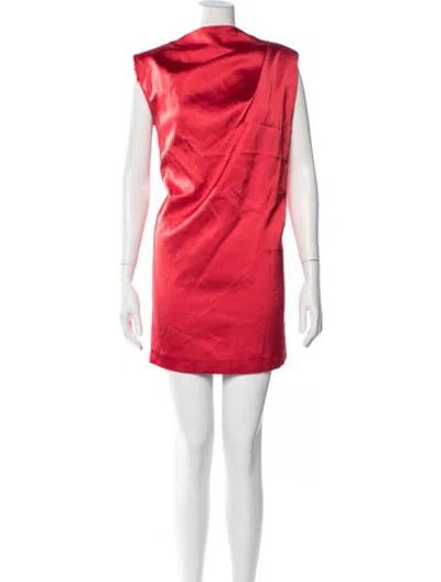 Pre-owned Gauge81 Asymmetrical Mini Dress In Red