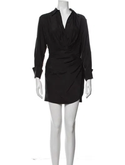 Pre-owned Gauge81 Silk Mini Dress In Blue