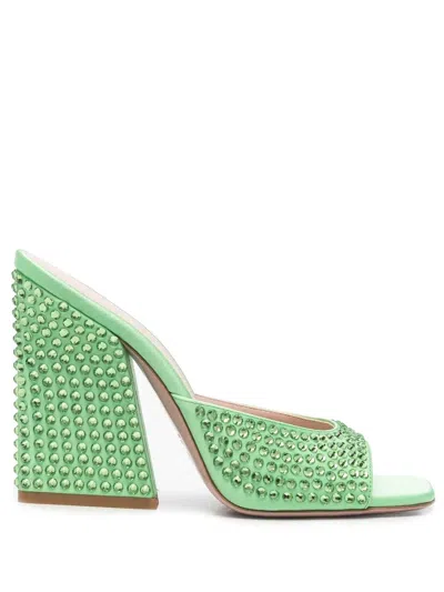 Gedebe Eva 90 Slip-on Mules In Grün