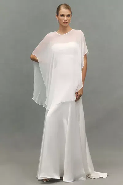 Geisha Designs High-low Sheer Cape In White