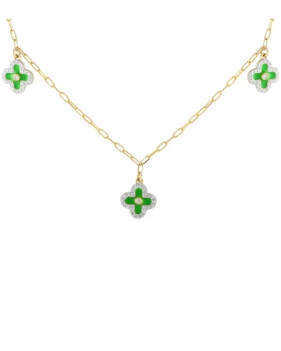 Gemstones 14k 0.25 Ct. Tw. Diamond Necklace In Gold
