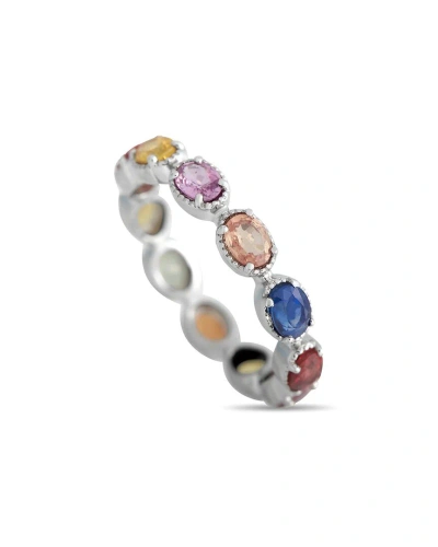 Gemstones Platinum 2.66 Ct. Tw. Sapphire Ring In Multi