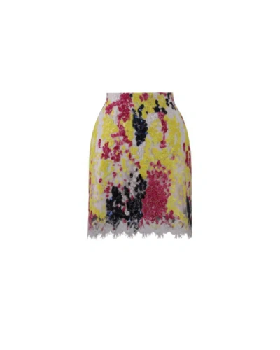 Gemy Maalouf Cropped Top With Jacket And Flared Short Skirt - Sets In Multicolor
