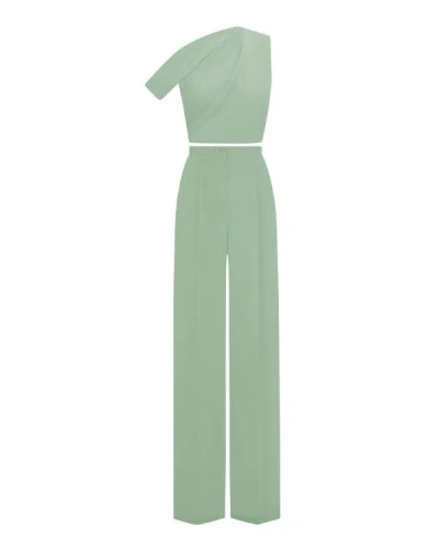 Gemy Maalouf Mint Crepe Set - Sets In Green
