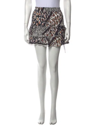 Pre-owned Generation Love Animal Print Mini Skirt In Black/metallic/neutrals