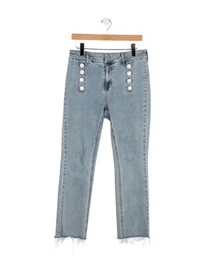 Pre-owned Generation Love High-rise Straight Leg Jeans In Blue