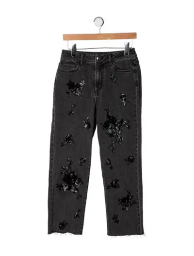 Pre-owned Generation Love High-rise Straight Leg Jeans In Grey