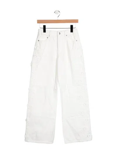 Pre-owned Generation Love High-rise Straight Leg Jeans In White