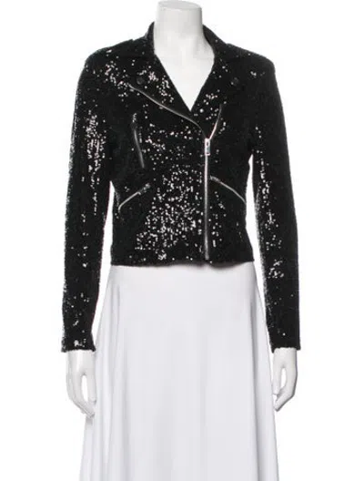 Pre-owned Generation Love Patterned Biker Jacket In Black