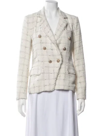 Pre-owned Generation Love Plaid Print Blazer In Neutrals
