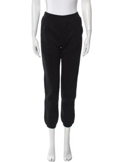 Pre-owned Generation Love Polka Dot Print Crystal Embellishments Sweatpants W/ Tags In Black