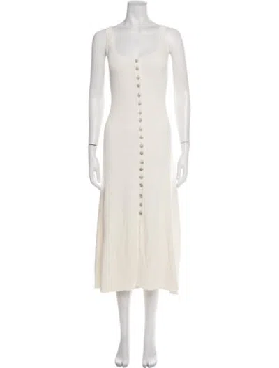 Pre-owned Generation Love Scoop Neck Midi Length Dress W/ Tags In Neutrals
