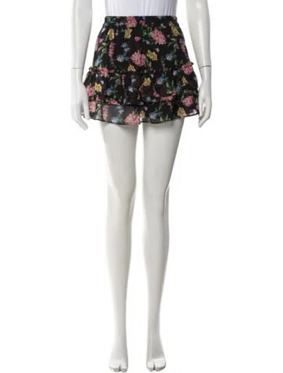 Pre-owned Generation Love Silk Mini Skirt In Neutrals/yellow