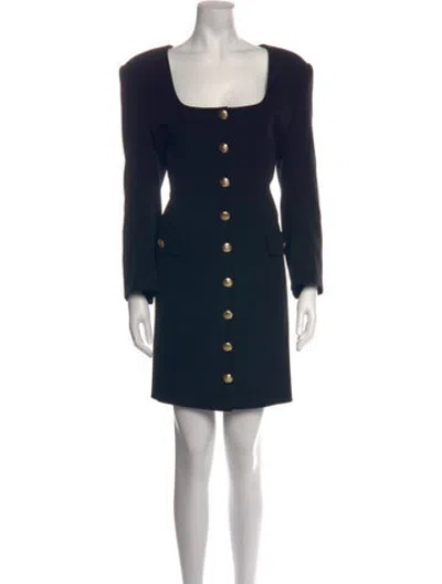 Pre-owned Generation Love Square Neckline Mini Dress In Black