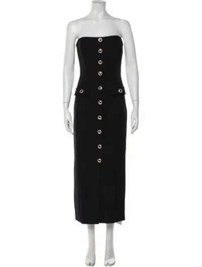 Pre-owned Generation Love Strapless Midi Length Dress In Black