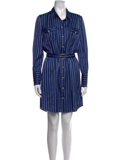 Pre-owned Generation Love Striped Mini Dress In Blue/white