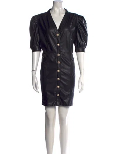 Pre-owned Generation Love V-neck Mini Dress In Black