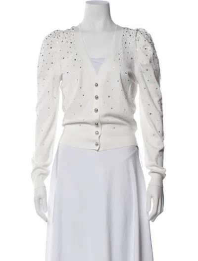 Pre-owned Generation Love V-neck Sweater In White
