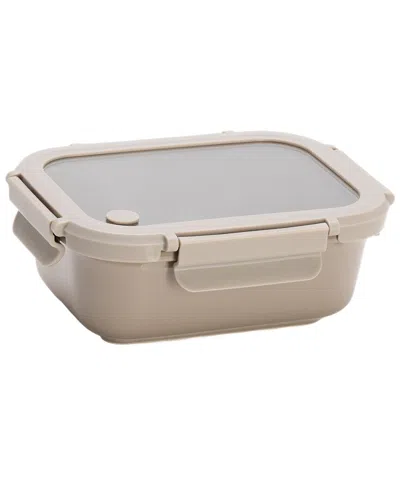 Genicook Medium Grey Stoneware Container In Brown